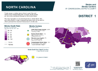 NC Congressional District 01 Stroke and Stroke Centers Map 118th Congress