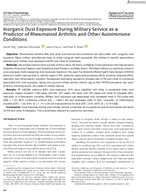 Inorganic dust exposure during military service as a predictor of rheumatoid arthritis and other autoimmune conditions
