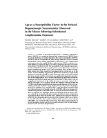 Age as a Susceptibility Factor in the Striatal Dopaminergic Neurotoxicity Observed in the Mouse Following Substituted Amphetamine Exposure
