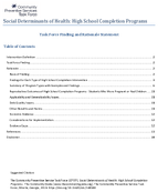 Social Determinants of Health High School Completion Programs