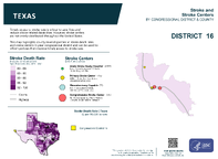 TX Congressional District 16 Stroke and Stroke Centers Map 118th Congress