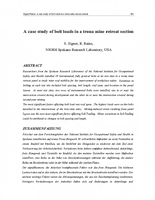 A Case Study of Bolt Loads in a Trona Mine Retreat Section
