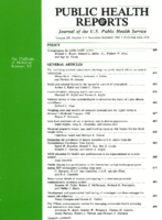 Public Health Reports  v 107  no 6  cover