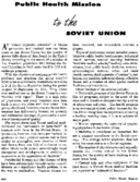 Public health mission to the Soviet Union