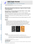 Mesoscale Nanoparticles Selectively Target the Renal Proximal Tubule Epithelium