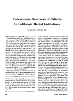 Tuberculosis resurveys of patients in California mental institutions