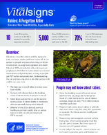 Rabies A Forgotten Killer Greatest Risk from Wildlife Especially Bats CDC Vital Signs June 12 2019