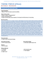 Think Twice Pilot Best Evidence  Risk Reduction