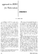 Approach to zero for tuberculosis