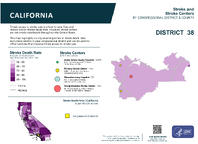 CA Congressional District 38 Stroke and Stroke Centers Map 118th Congress