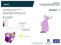 OH Congressional District 07 Stroke and Federally Qualified Health Centers Map 118th Congress
