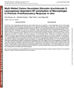 MultiWalled Carbon Nanotubes Stimulate Arachidonate 5LipoxygenaseDependent M1 Polarization of Macrophages to Promote Proinflammatory Response In Vitro