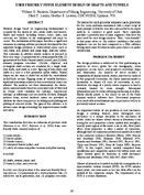 User Friendly Finite Element Design of Shafts and Tunnels