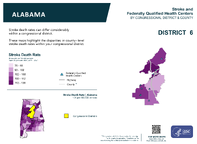 AL Congressional District 06 Stroke and Federally Qualified Health Centers Map 118th Congress