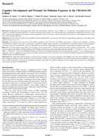 Cognitive Development and Prenatal Air Pollution Exposure in the CHAMACOS Cohort