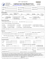 Leptospirosis case report form