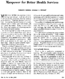 Manpower for better health services