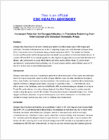 Increased potential for dengue infection in travelers returning from international and selected domestic areas