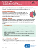 US Zika Pregnancy Registry Health Departments How to Participate March 18 2016