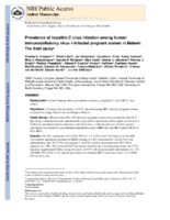 Prevalence of hepatitis C virus infection among human immunodeficiency virus1infected pregnant women in Malawi The BAN study