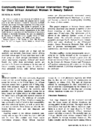 Communitybased breast cancer intervention program for older African American women in beauty salons