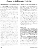 Cancer in California 194256