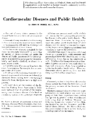 Cardiovascular diseases and public health
