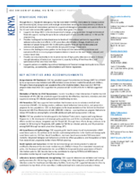 CDC Division of Global HIV  TB Country Profile Kenya July 2018