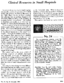 Clinical resources in small hospitals