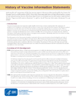 History of vaccine information statements