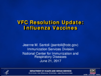 VFC resolution update Influenza vaccines