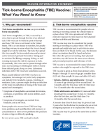 Tickborne Encephalitis TBE Vaccine  What You Need to Know