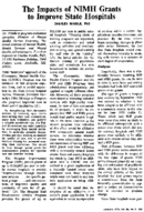 The Impacts Of Nimh Grants To Improve State Hospitals