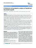 A historical and proteomic analysis of botulinum neurotoxin typeG