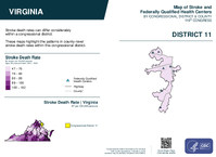 VA Congressional District 11 Stroke and Federally Qualified Health Centers Map 119th Congress