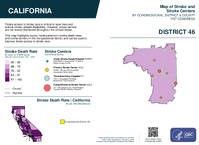 CA Congressional District 46 Stroke and Stroke Centers Map 119th Congress