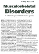 Musculoskeletal Disorders A Comparison of Two National Research Agendas