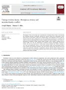 Taking Rivalries Home Workplace Rivalry and WorktoFamily Conflict