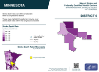 MN Congressional District 06 Stroke and Federally Qualified Health Centers Map 119th Congress