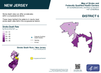 NJ Congressional District 06 Stroke and Federally Qualified Health Centers Map 119th Congress