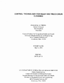 Control Technology for ReadyMix Truck Drum Cleaning