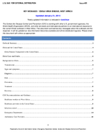 Key Messages  Ebola Virus Disease West Africa Issue 25 Updated January 21 2015