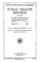 Public Health Reports  v 47 no 11  cover