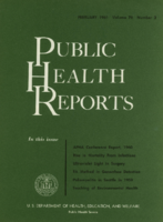 Public Health Reports  v 76 no 2 February 1961  cover