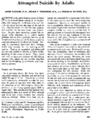 Attempted suicide by adults
