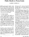 Public Health In Pennsylvania