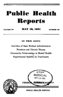 Public Health Reports  v 66 no 20  cover