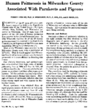 Human psittacosis in Milwaukee County associated with parakeets and pigeons