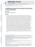 A REFERENCEINVARIANT HEALTH DISPARITY INDEX BASED ON RNYI DIVERGENCE