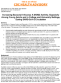Increasing seasonal influenza A H3N2 activity especially among young adults and in college and university settings during SARSCoV2 cocirculation
